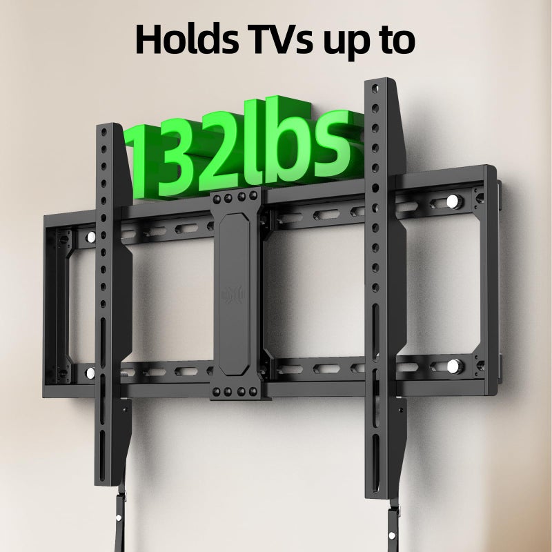 USX MOUNT TV Wall Mount,Low Profile TV Mount for Most 42-95 Inch Flat Screen Televisions,Max VESA 600x400mm Fixed Wall Mount Bracket Holds up to 132 lbs,Fits 16"/18"/24" Studs - Image 5